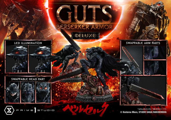 Berserk Ultimate Premium Masterline Series Statue 1/4 Guts, Berserker Armor Grunbeld vs. Guts Deluxe 9