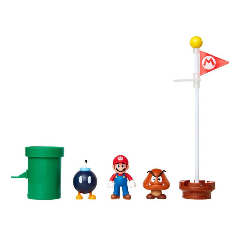 World of Nintendo Super Mario Diorama Set Acorn Plains