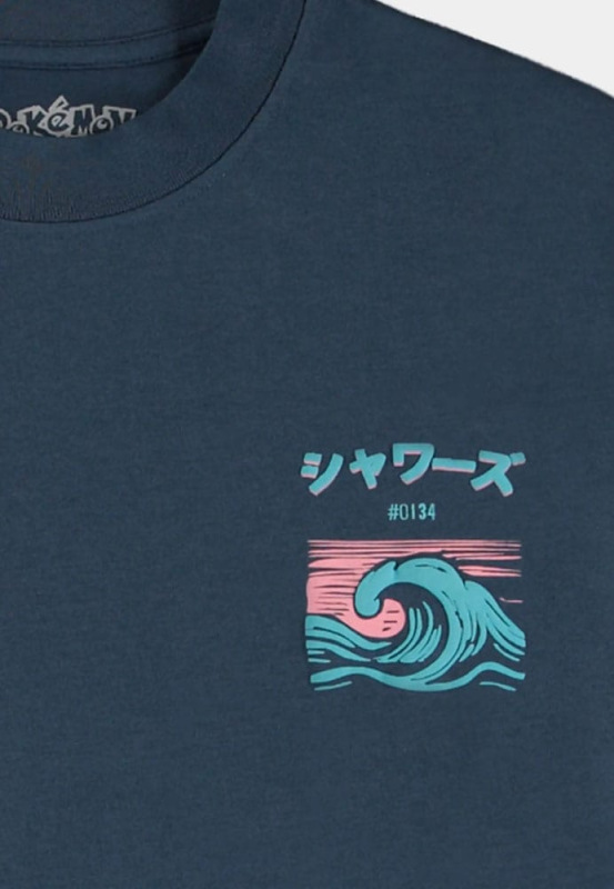 Pokémon T-Shirt Navy Vaporeon Size L 1