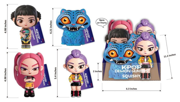 K-Pop Demon Hunters Squishy Figures Display (6) 1