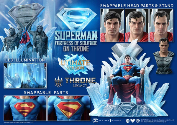DC Comics Throne Legacy Collection Statue Statue 1/4 Superman Fortress of Solitude on Throne (Design 10