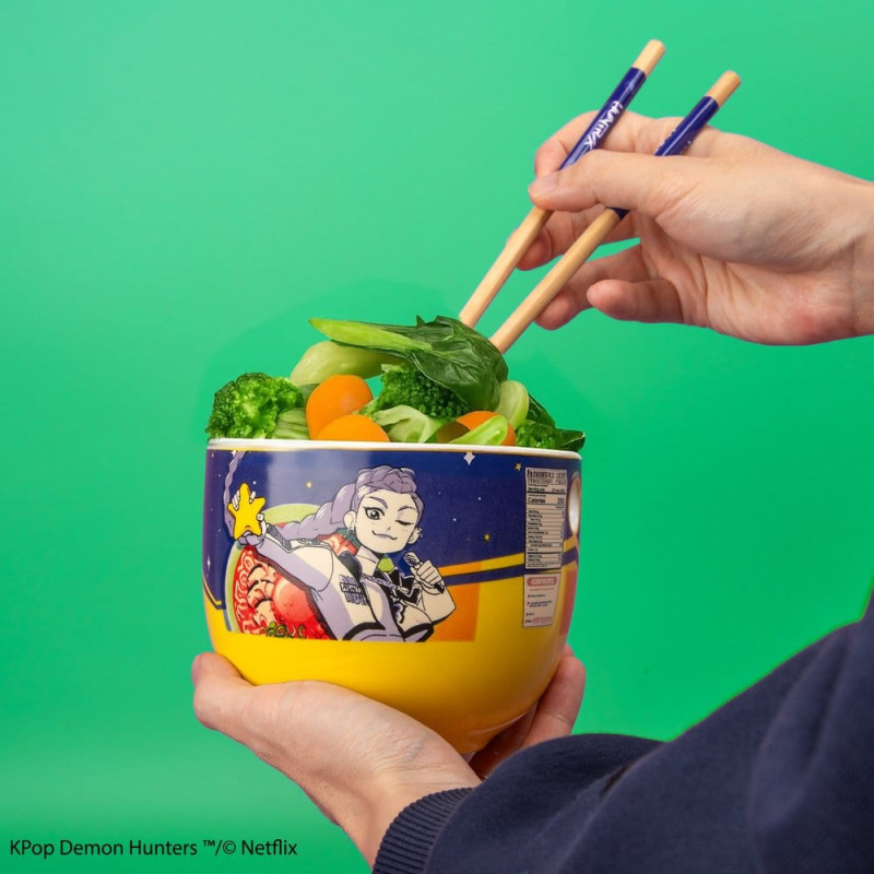 KPop Demon Hunters Ramen Bowl with Chopsticks Rumi Superstar Flavor 1