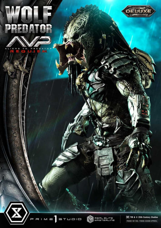 Alien vs. Predator Real Elite Masterline Series Statue 1/3 Requiem Wolf Predator Deluxe Ver. 95 cm 8