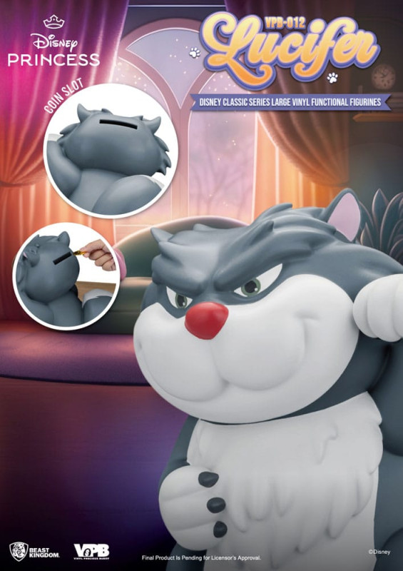 Cinderella Piggy Vinyl Bank Lucifer 33 cm 7
