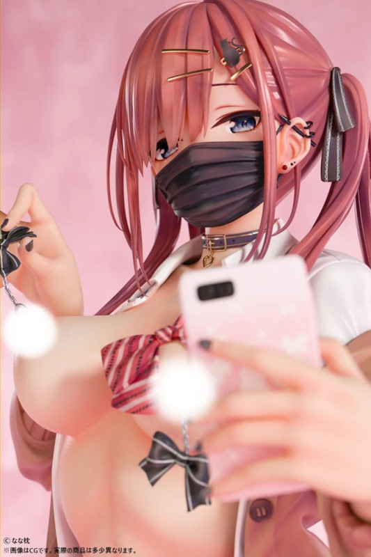 Original Character Statue 1/5 Red-Haired Gyaru-Chan Mask Ver. Illustration by Nanamakura 29 cm 3