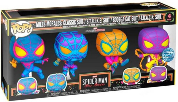 Marvel POP! TV Vinyl Figure 4-Pack Miles Morales (BLKLT) 9 cm 1