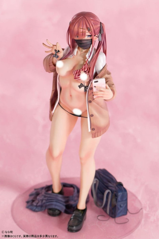 Original Character Statue 1/5 Red-Haired Gyaru-Chan Mask Ver. Illustration by Nanamakura 29 cm 4