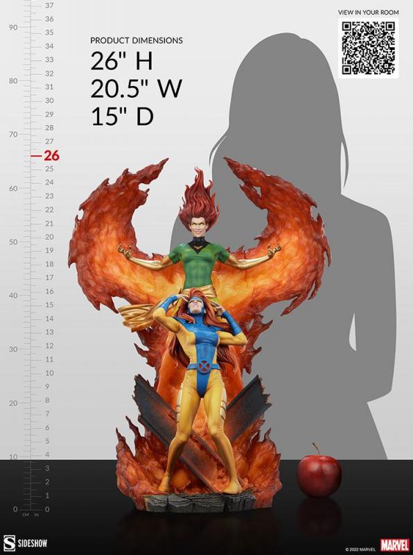 Marvel: Phoenix and Jean Grey 66 cm Maquette - Sideshow Collectibles