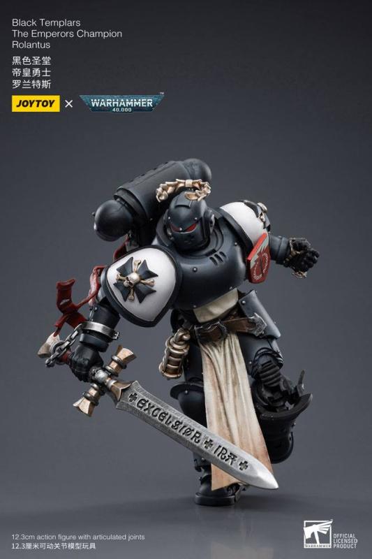 Warhammer 40k Action Figure 1/18 Black Templars The Emperors Champion Rolantus 12 cm