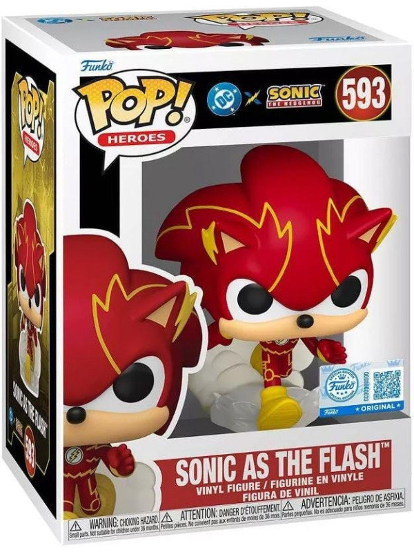 DC x Sonic the Hedgehog POP! Heroes Vinyl Figure Sonic as The Flash 9 cm 1