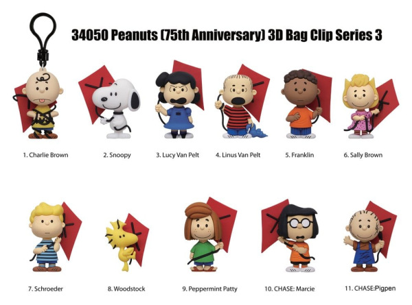 Snoopy 3D PVC Bag Clips Series 3 Blind Bag Display (24) 1