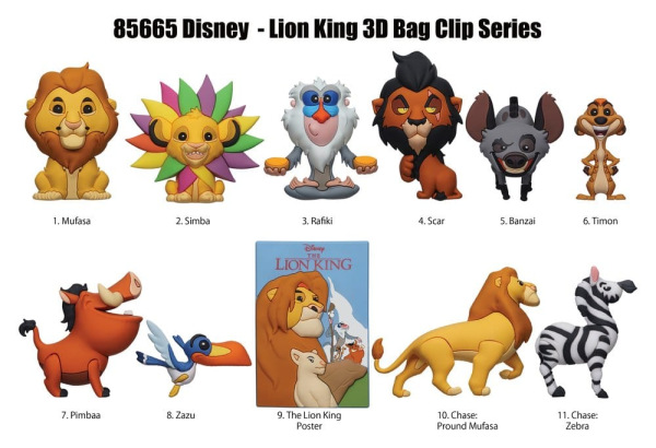 The Lion King 3D PVC Bag Clips Display (24) 1