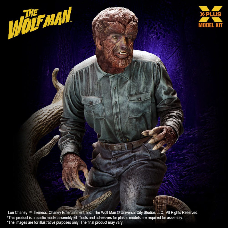 Wolf Man Plastic Model Kit 1/8 Lon Chaney Jr. as Wolf Man 22 cm 7