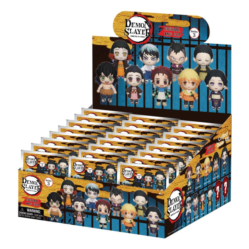 Demon Slayer: Kimetsu no Yaiba 3D PVC Bag Clips Series 3 Display (24) 2