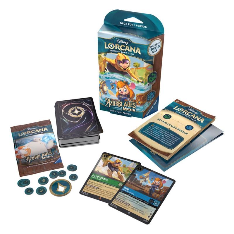 Disney Lorcana TCG Azurblaues Meer Starter Decks Display (8) *German Edition*