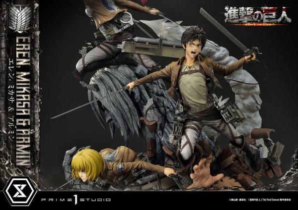 Attack on Titan: Eren, Mikasa, & Armin 72cm Masterline Statue - Prime 1 Studio