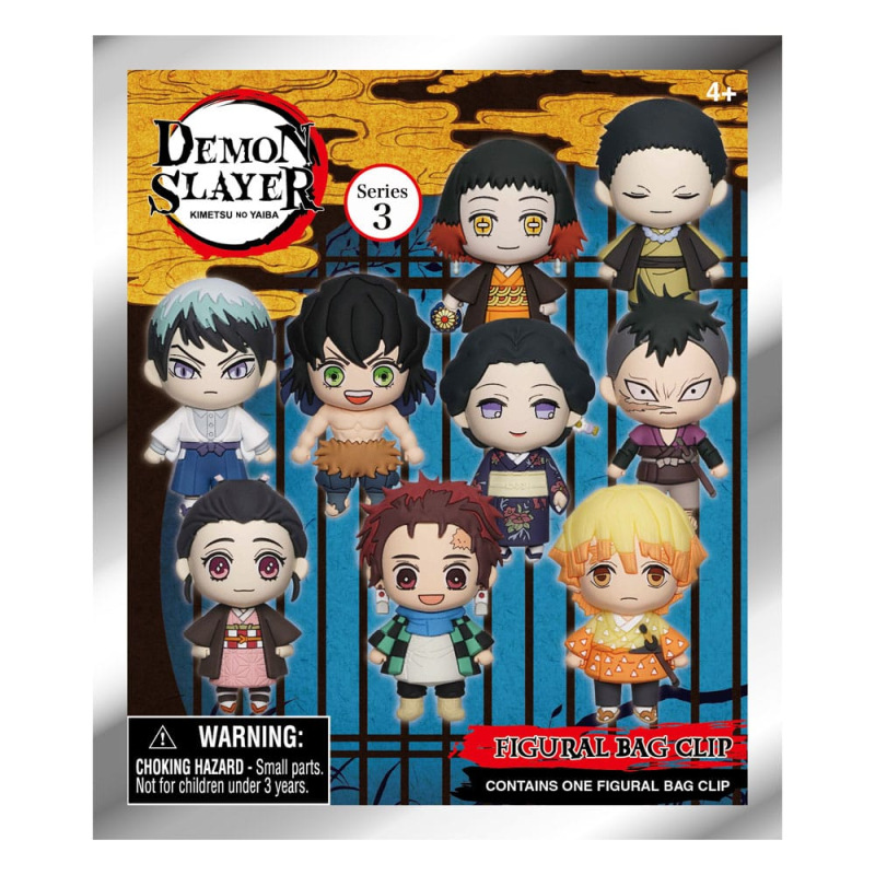 Demon Slayer: Kimetsu no Yaiba 3D PVC Bag Clips Series 3 Display (24) 1