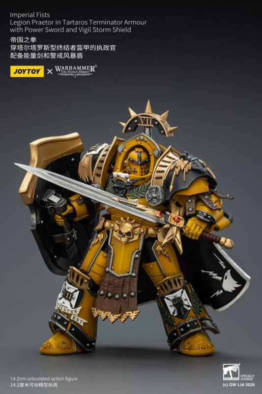 Warhammer Imperial Fists Action Figure Legion Praetor in Tartaros Terminator Armourwith Power Sword 4