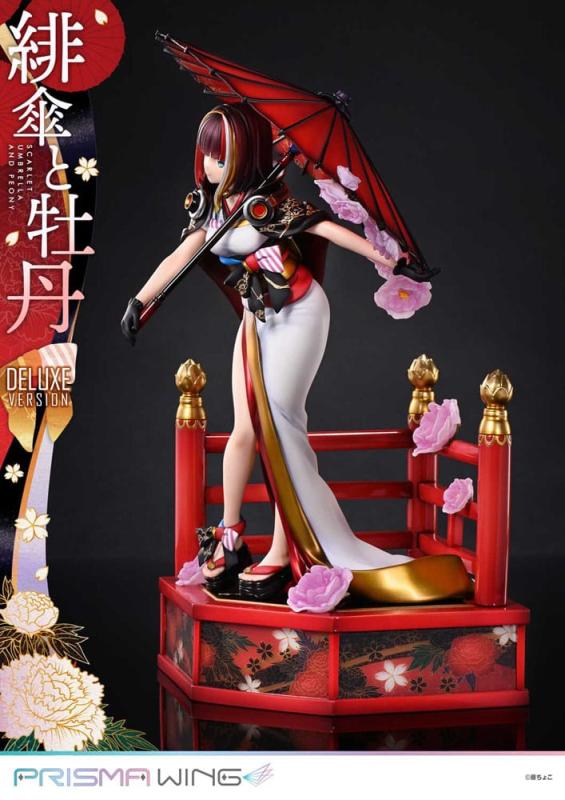 Original Illustration by Fuzichoco Prisma Wing PVC Statue 1/7 Scarlet Umbrella And Peony Deluxe Vers