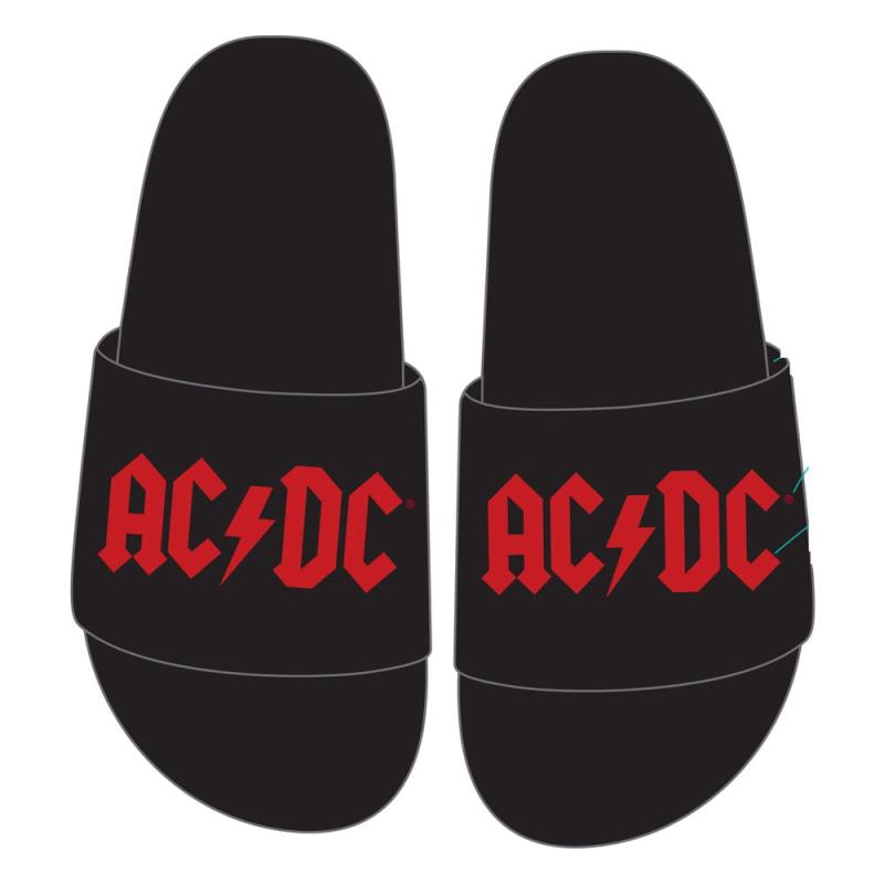 AC/DC Slippers Logo Size S