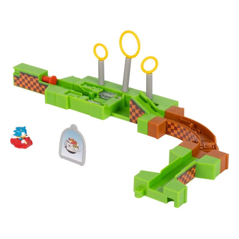 Sonic - The Hedgehog Go Go Racers Mini Figure Playset Launching ramps Sonic & Knuckles