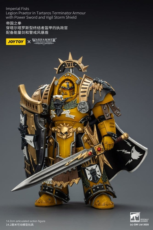 Warhammer Imperial Fists Action Figure Legion Praetor in Tartaros Terminator Armourwith Power Sword 2