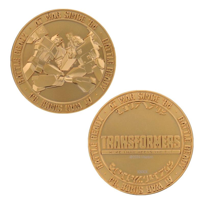 Transformers Collectable Coin 40th Anniversary 24k Gold Plated Edition 4 cm