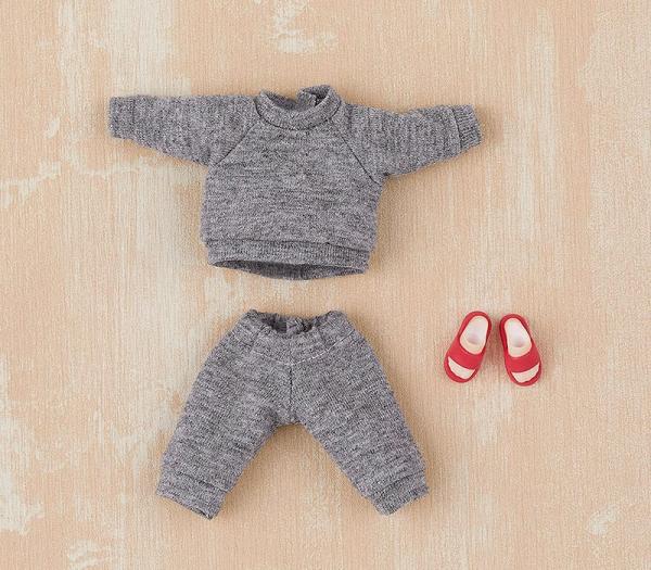 Original Character for Nendoroid Doll Figures Outfit Set: Sweatshirt and Sweatpants (Gray)