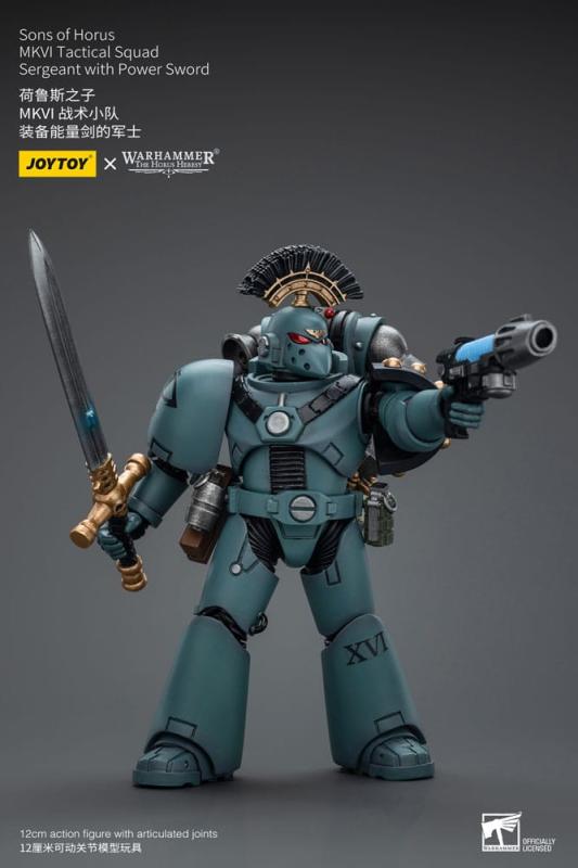 Warhammer The Horus Heresy Action Figure 1/18 Sons of Horus MKVI Tactical Squad Sergeant with Power