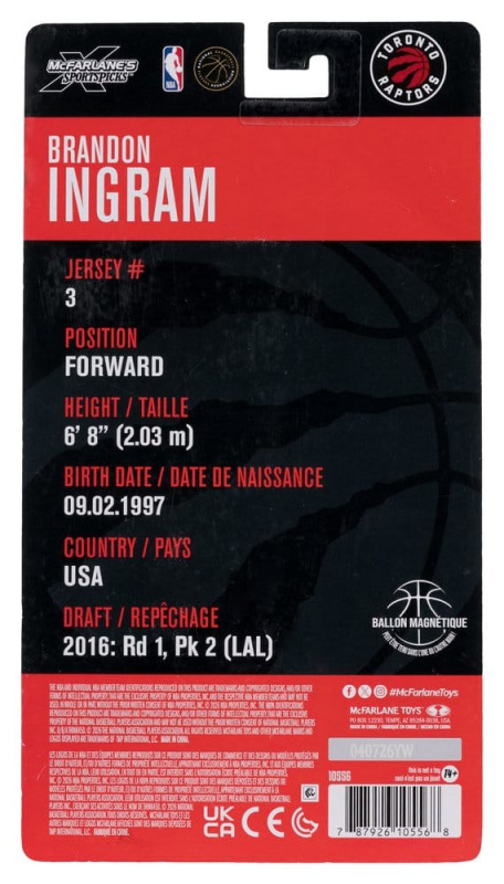 NBA SportsPicks Action Figure Brandon Ingram (Toronto Raptors) 16 cm 7