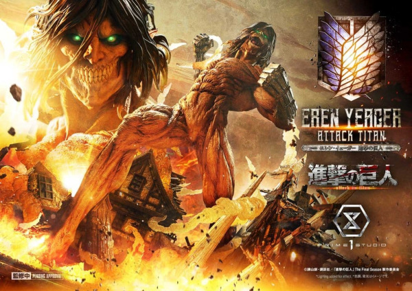 Attack on Titan (TV animation) Ultimate Diorama Masterline Statue Eren Yeager Attack Titan 81 cm 1