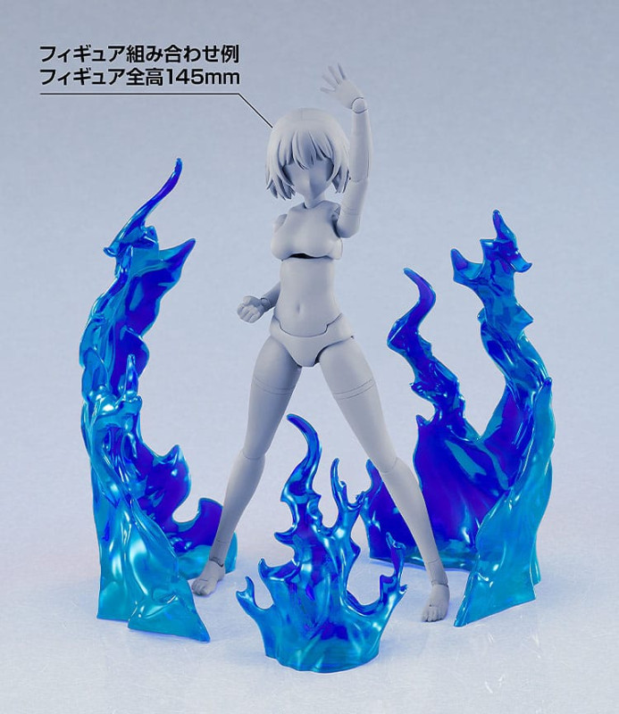 The Simple Effect Parts for Figures Flames: Blue 2