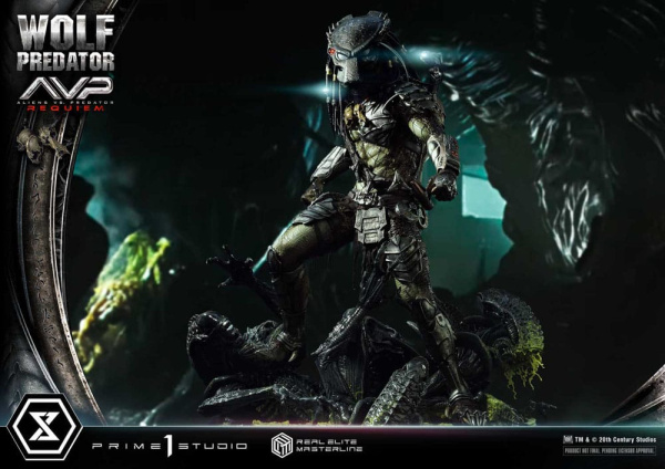Alien vs. Predator Real Elite Masterline Series Statue 1/3 Requiem Wolf Predator Deluxe Ver. 95 cm 10