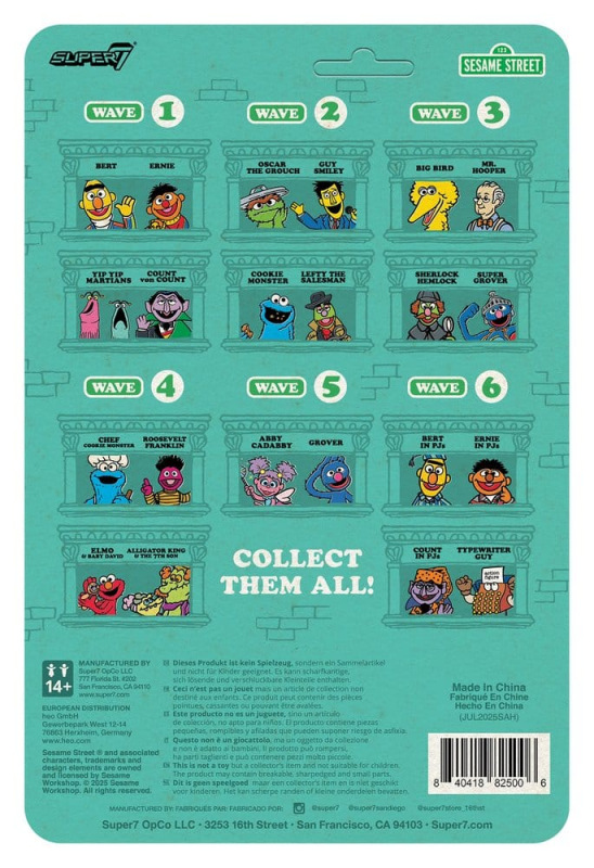 Sesame Street ReAction Action Figure Wave 06 Ernie (PJs) 10 cm 2