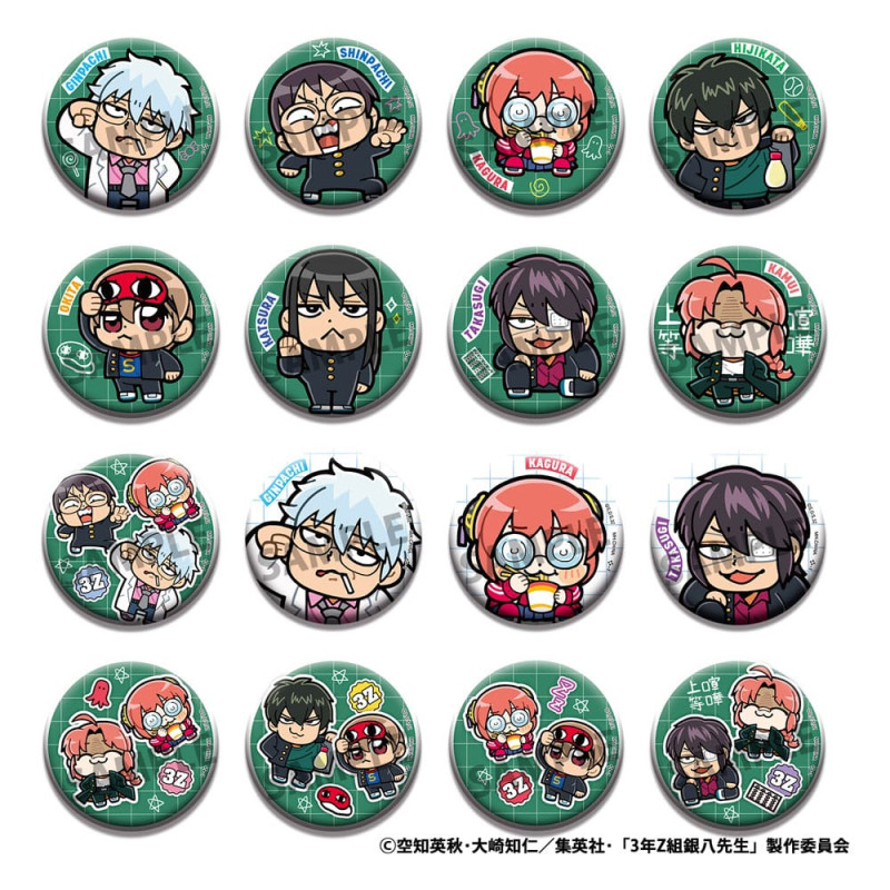 Gintama Enamel Pin 3-Z Ginpachi Sensei x Okawabukubu the Youth 5 cm Assortment (16)