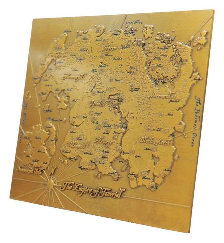 The Elder Scrolls Replica Metal Map of Tamriel Limited Edition 15 x 13 cm 1