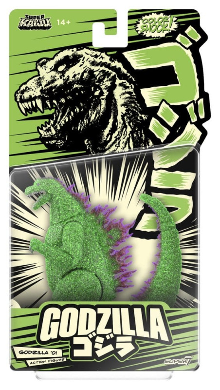 Godzilla Toho Super Kaiju Action Figure Godzilla 2001 (Color Shock, Clear Green Glitter with Metalli