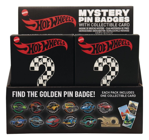 Hot Wheels Mystery Pin Badges Blind Box Display (12) 4
