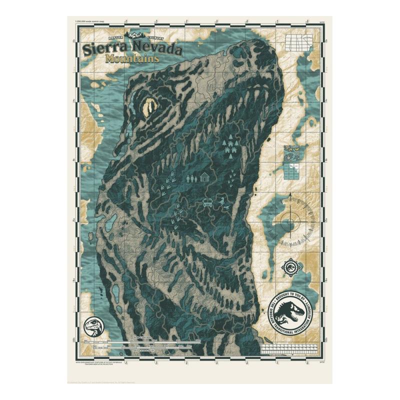 Jurassic World: Sierra Nevada Mountains Limited Edition 42 x 30 cm Art Print - FaNaTtik