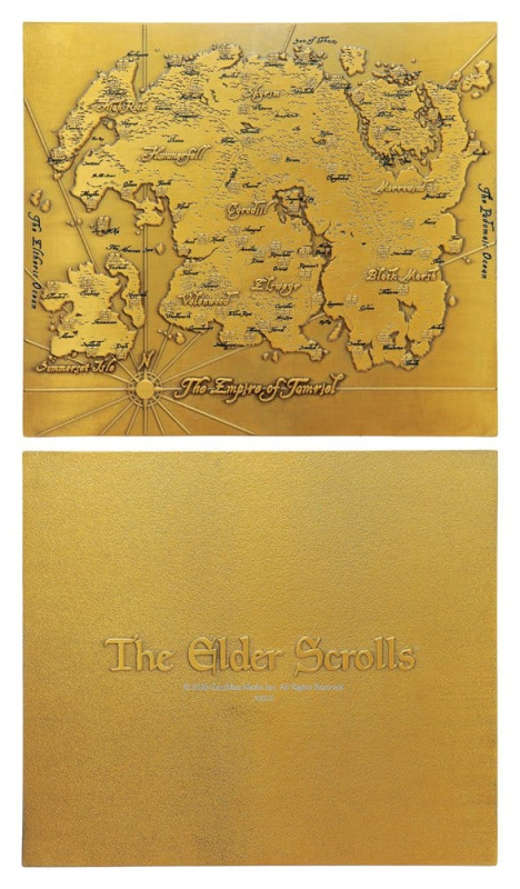 The Elder Scrolls Replica Metal Map of Tamriel Limited Edition 15 x 13 cm 2