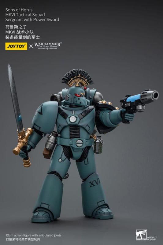 Warhammer The Horus Heresy Action Figure 1/18 Sons of Horus MKVI Tactical Squad Sergeant with Power