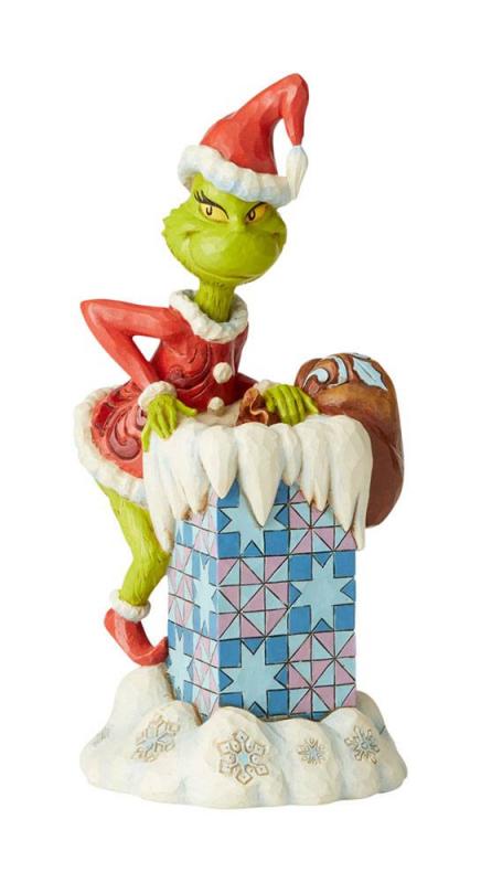 How the Grinch Stole Christmas: Grinch Climbing in the Chimney by Jim Shore - Statue 23 cm