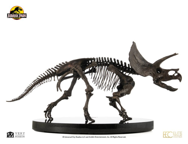 Jurassic World ECC Elite Creature Line Statue 1/12 Triceratops Fossil Skeleton Bronze 33 cm 5