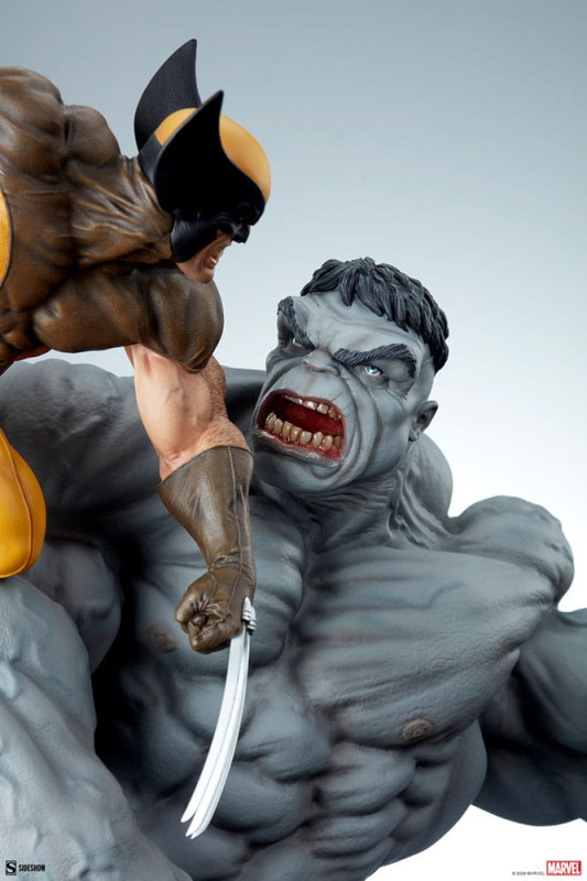 Marvel Statue Grey Hulk vs Wolverine 58 cm 10