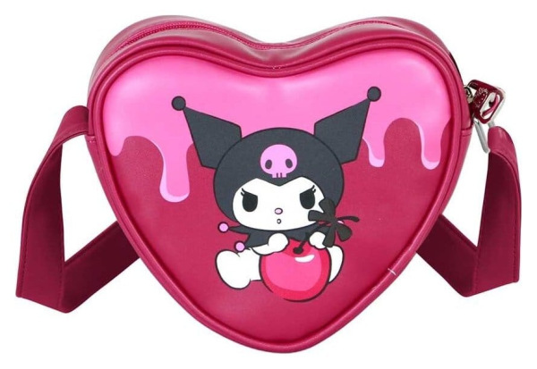 Sanrio Casual Heart Shoulder Bag Kuromi Cherry 1