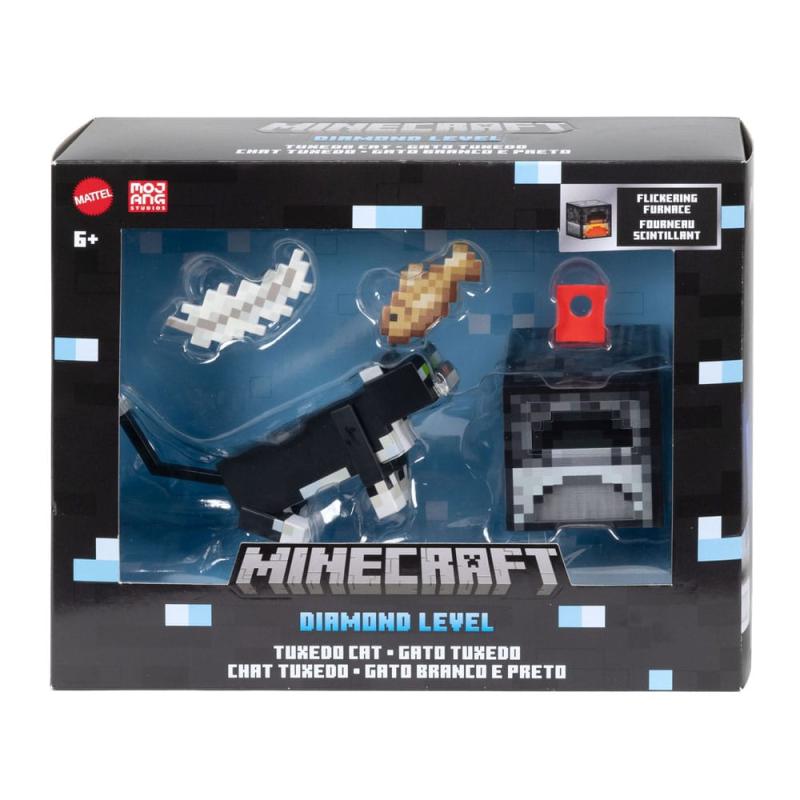 Minecraft Diamond Level Action Figure Tuxedo Cat 14 cm