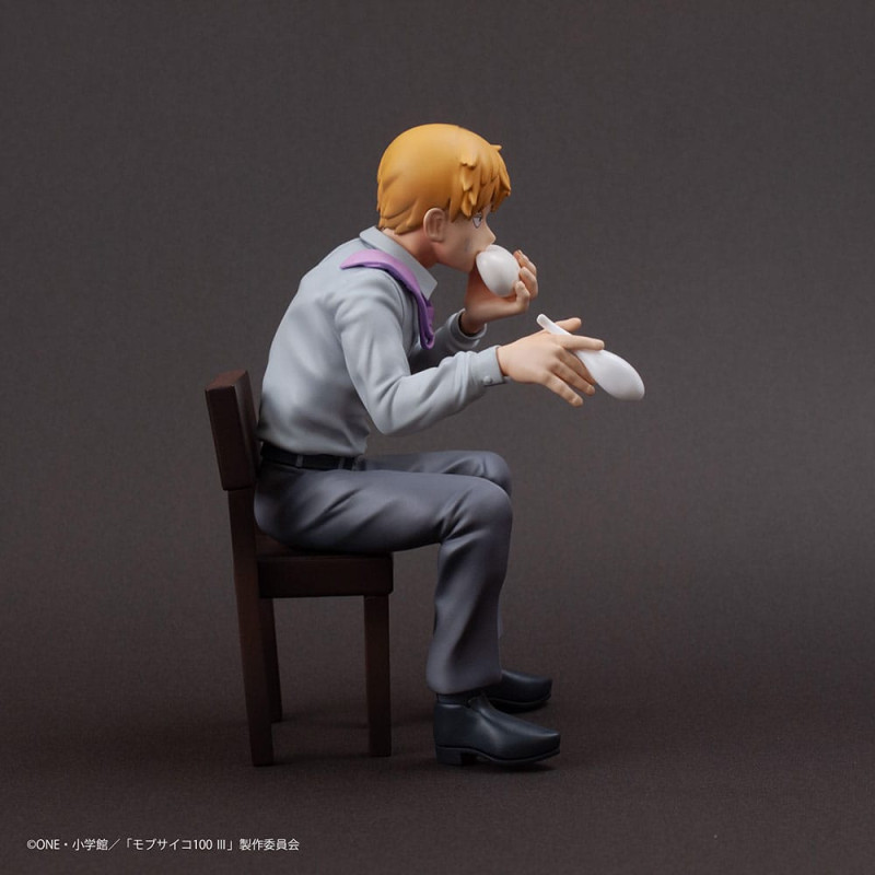 Mob Psycho 100 III x Bunbougu Cafe 2022 PVC Statue Arataka Reigen 14 cm 2
