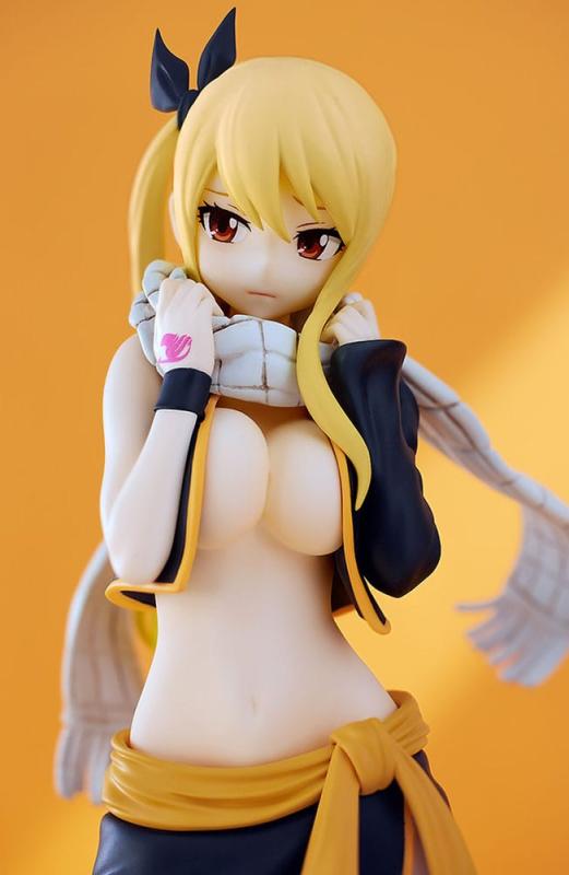 Fairy Tail Pop Up Parade PVC Statue Lucy Heartfilia Natsu Costume Ver. L Size 22 cm