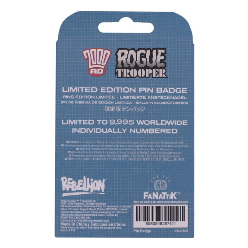 2000 AD Pin Badge Rogue Trooper GI Limited Edition 1