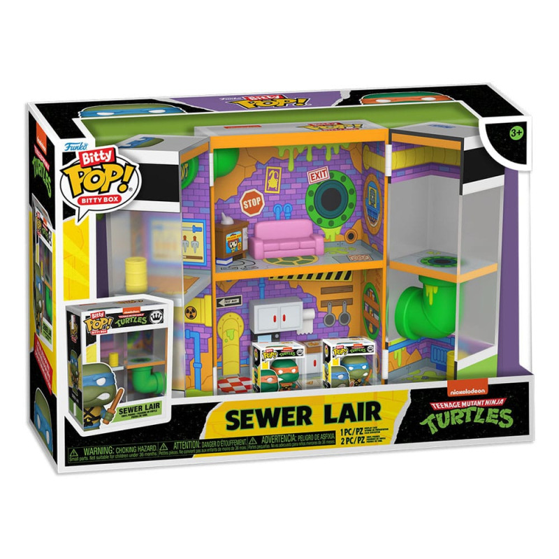 Teenage Mutant Ninja Turtles Bitty POP! Bitty Box Display with 2 Vinyl Figures Sewer Lair 6